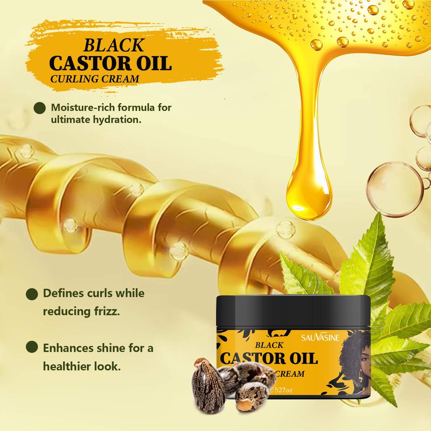 Black Castor Oil Curly Hair Cream Care - Pumi J Wellness Co