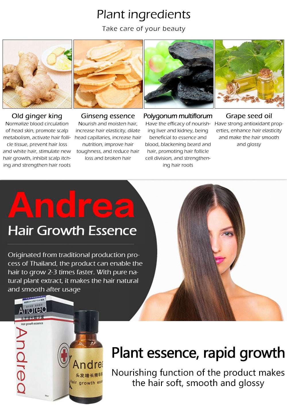 Hair Growth Anti Hair Loss Liquid 20ml Dense Hair Andrea Hairstyle - Pumi J Wellness Co
