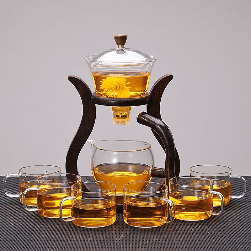 Kung Fu Tea Cup Simple Magnetic Tea Brewing Maker Glass Tea Set - Pumi J Wellness Co