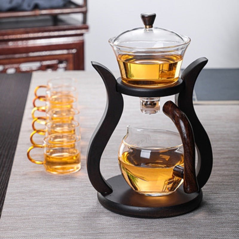 Kung Fu Tea Cup Simple Magnetic Tea Brewing Maker Glass Tea Set - Pumi J Wellness Co
