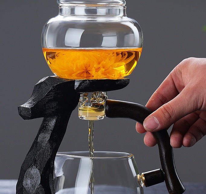 Kung Fu Tea Cup Simple Magnetic Tea Brewing Maker Glass Tea Set - Pumi J Wellness Co