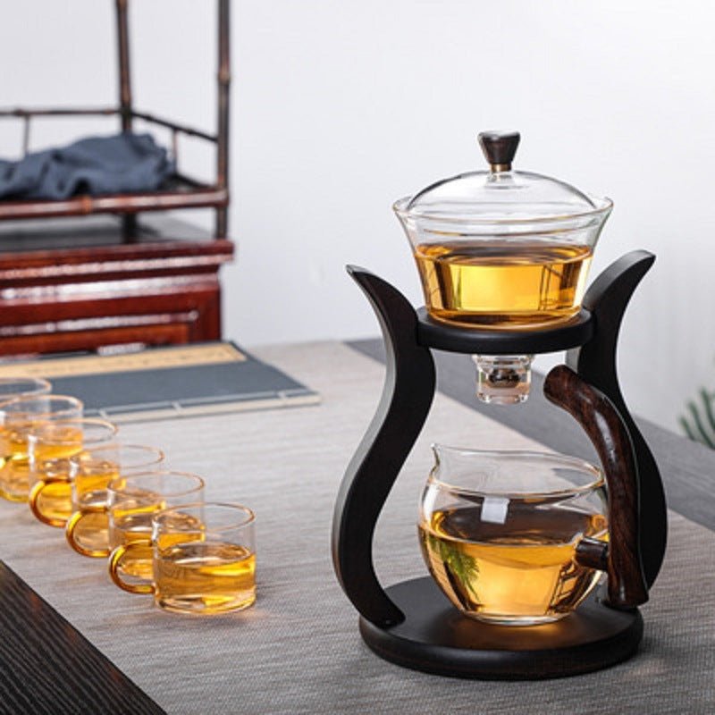 Kung Fu Tea Cup Simple Magnetic Tea Brewing Maker Glass Tea Set - Pumi J Wellness Co