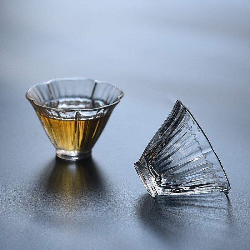 Kung Fu Tea Set Transparent Hibiscus Petal Cups - Pumi J Wellness Co