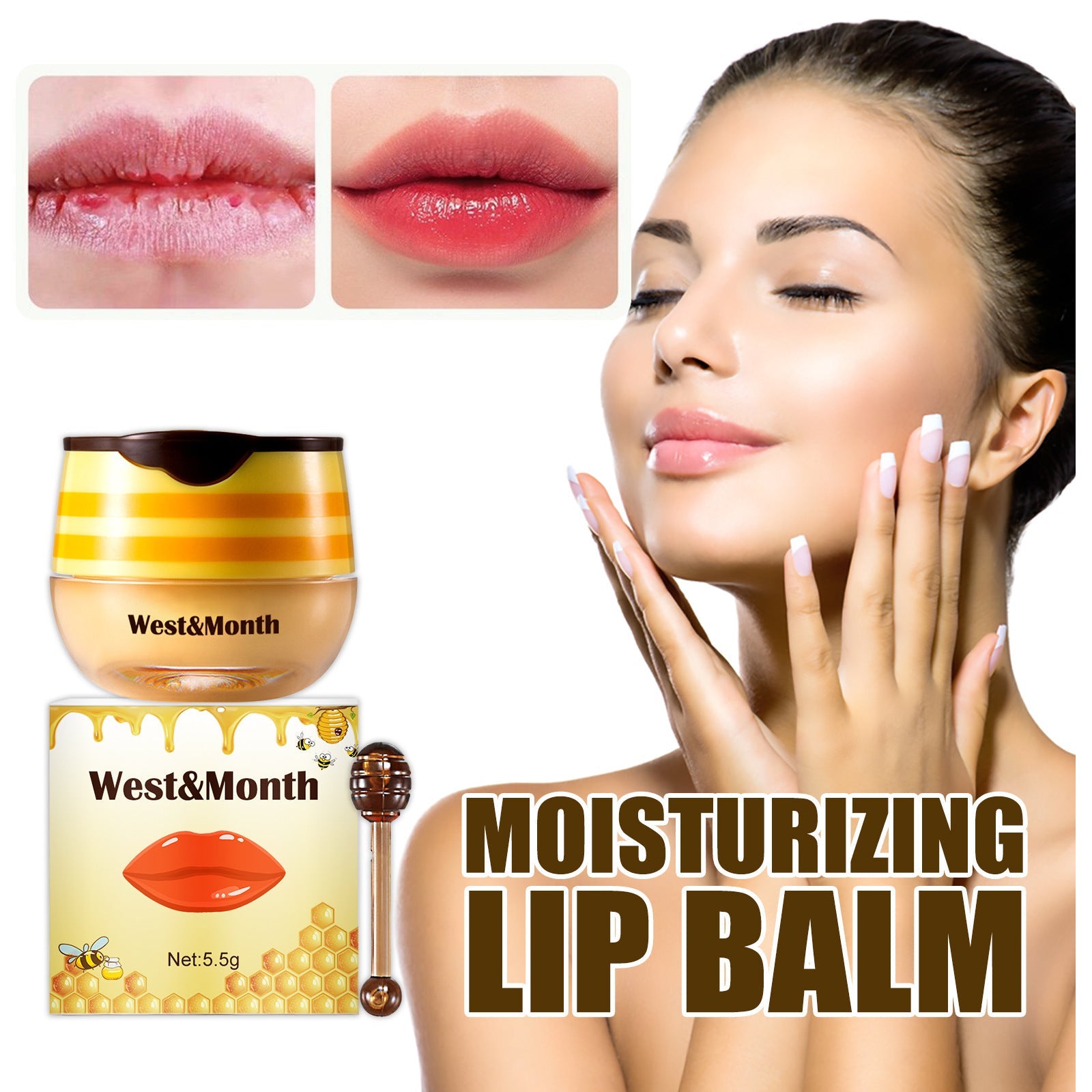 Lip Brush Propolis Moisturizing Lip Mask Desalination - Pumi J Wellness Co