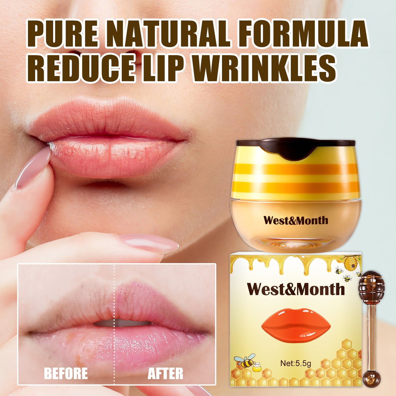 Lip Brush Propolis Moisturizing Lip Mask Desalination - Pumi J Wellness Co