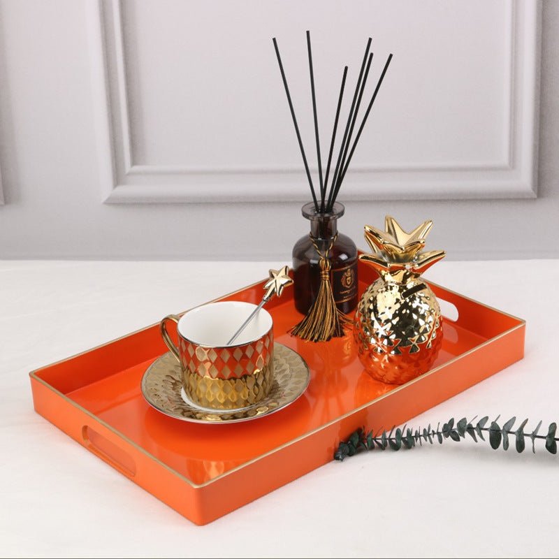 Marbled rectangular tea cup fruit tray - Pumi J Wellness Co