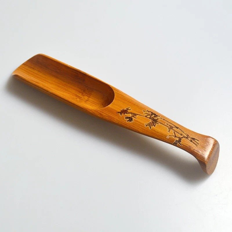 Bamboo Tea Spoon Tea Shovel Measure And Divide Tea Spoon Enjoy Tea Lotus - Pumi J Wellness Co