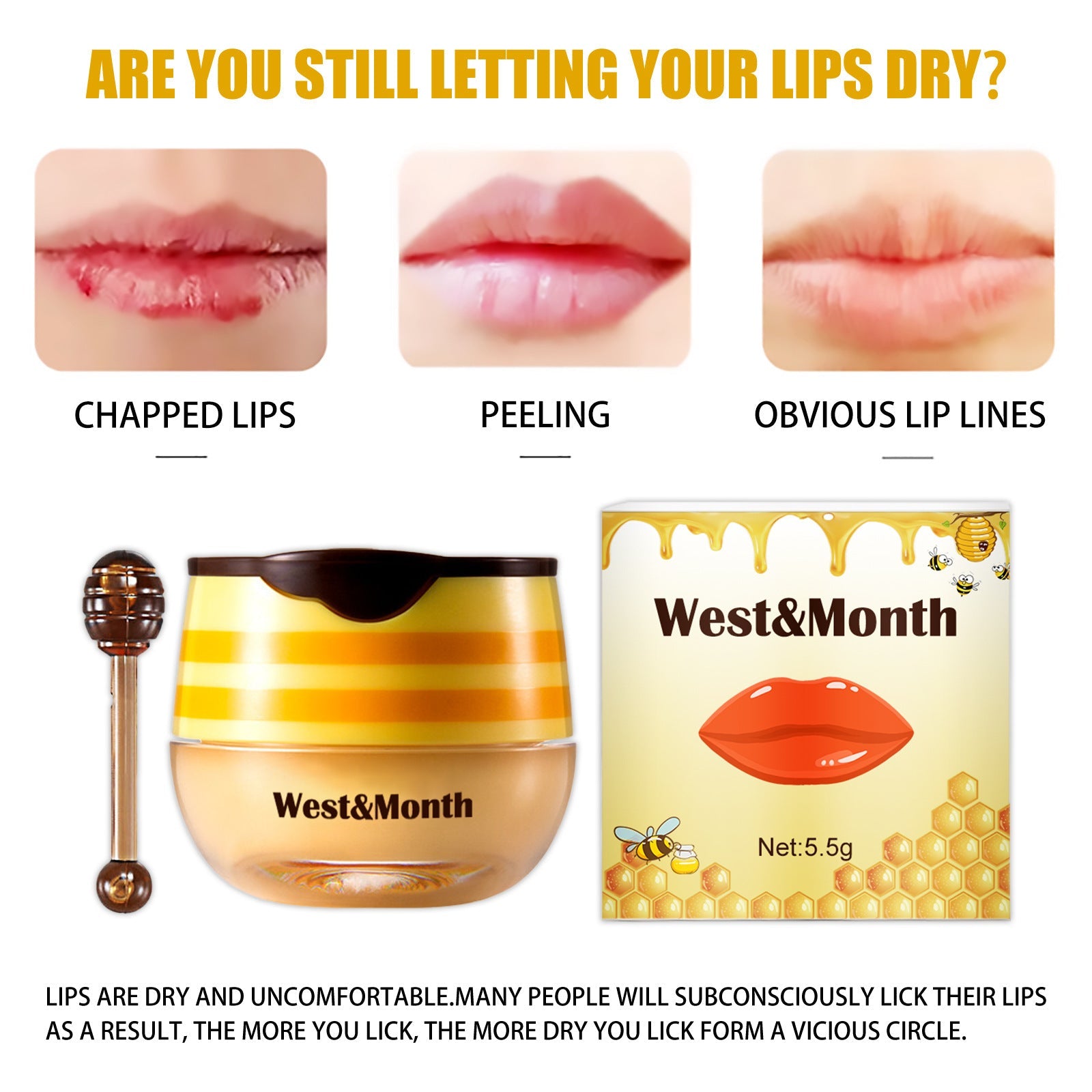 Lip Brush Propolis Moisturizing Lip Mask Desalination - Pumi J Wellness Co