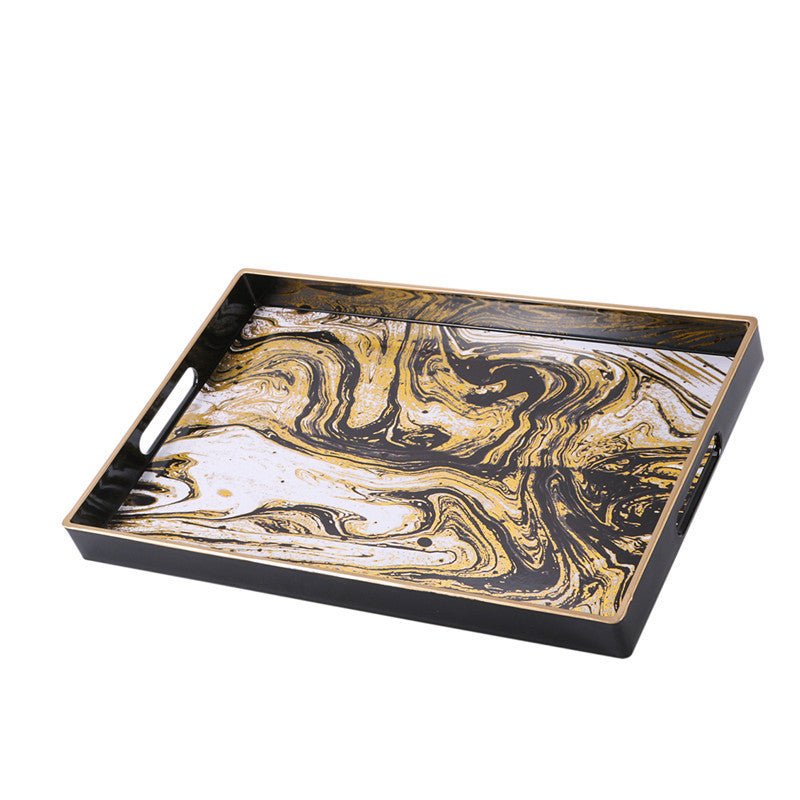 Marbled rectangular tea cup fruit tray - Pumi J Wellness Co