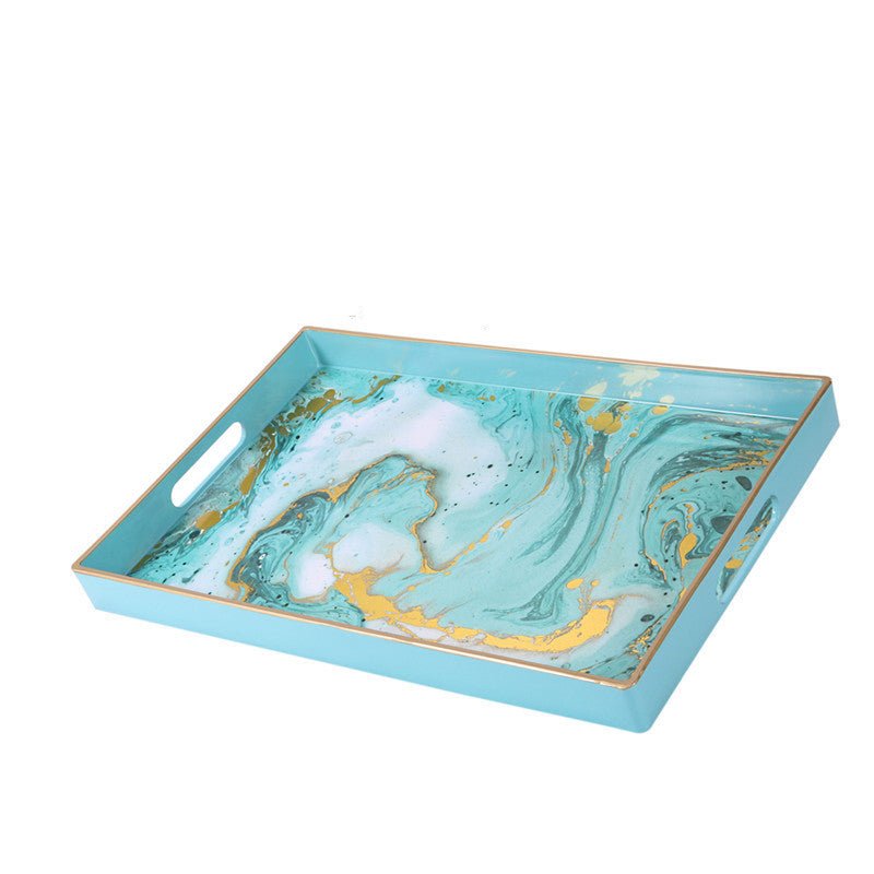 Marbled rectangular tea cup fruit tray - Pumi J Wellness Co