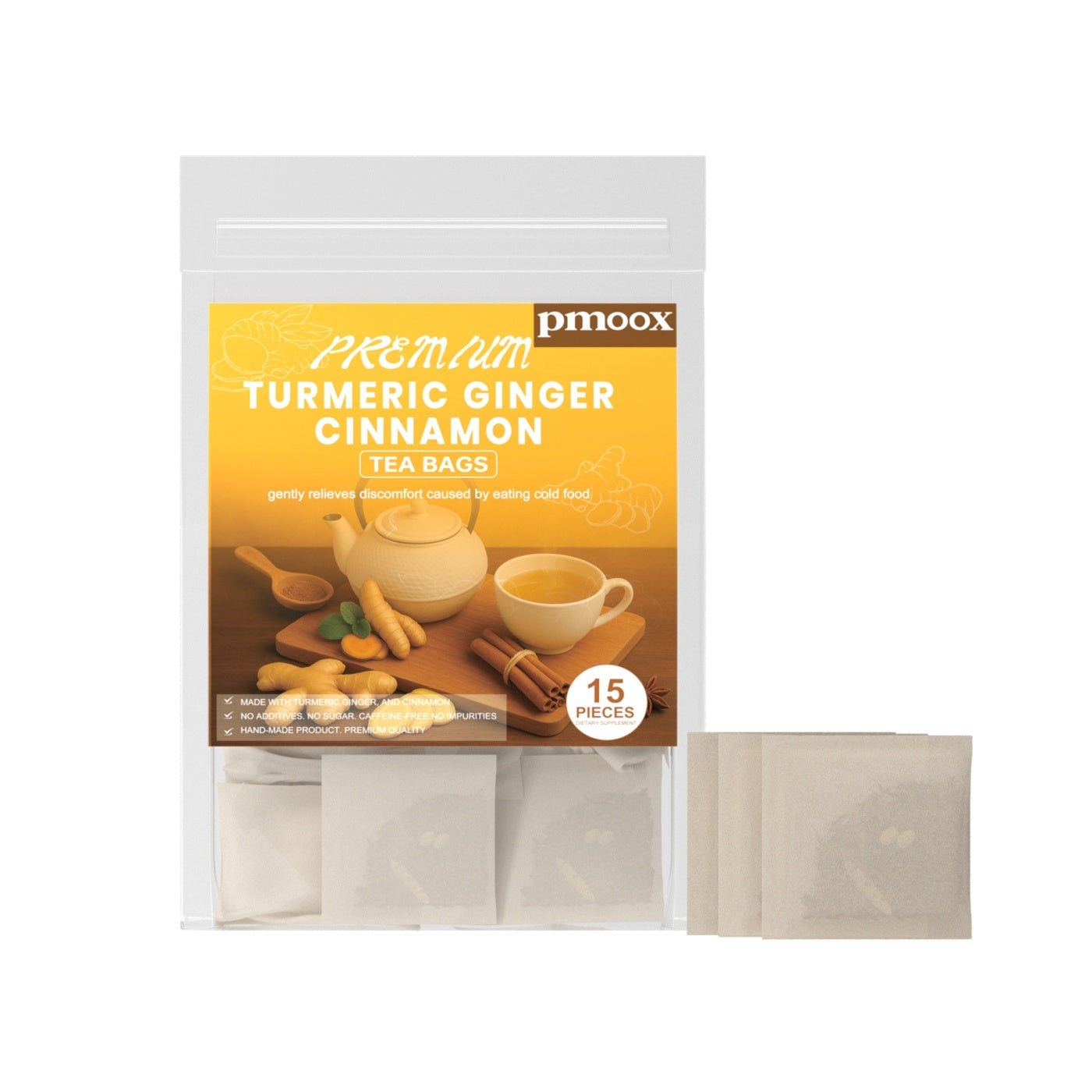 Turmeric Cinnamon Herbal Tea Bag - Pumi J Wellness Co