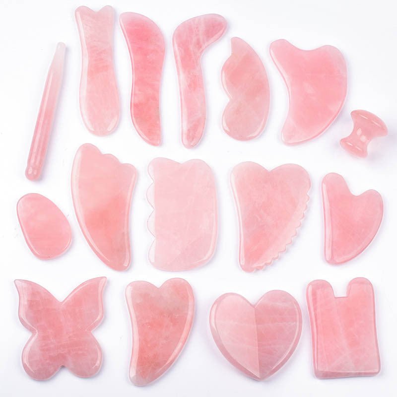 Whole Massage Gua Sha Tools Natural Rose Quartz Massage Stone - Pumi J Wellness Co
